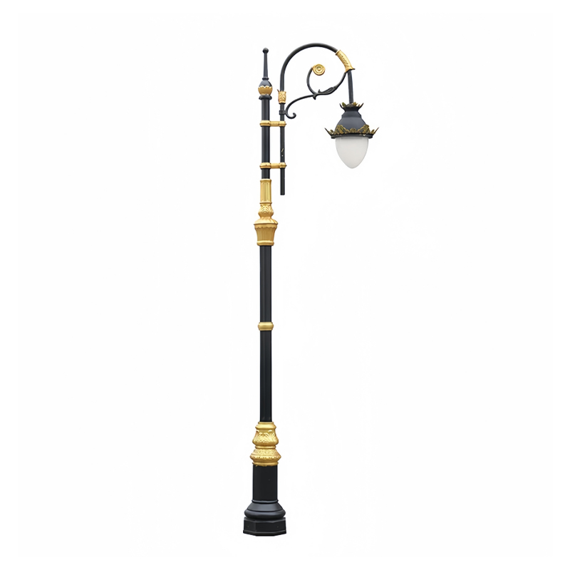 HS-L002 Cast Iron Decorative Street Light Pole, Cast Iron Street Light Pole