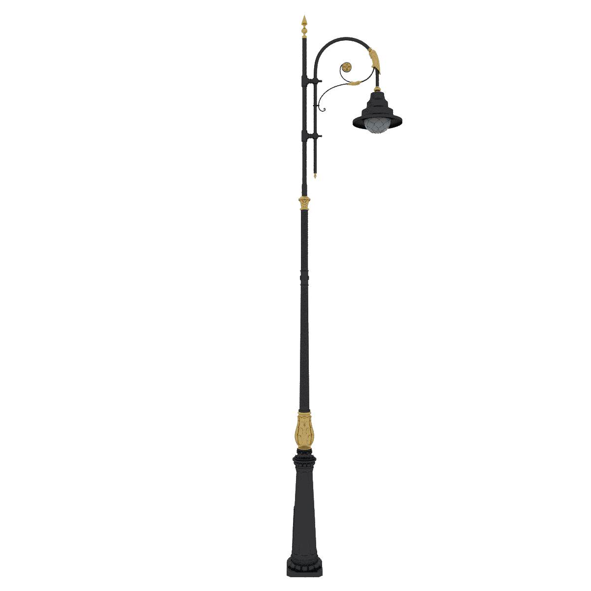 HS-L002 Cast Iron Decorative Street Light Pole, Cast Iron Street Light Pole