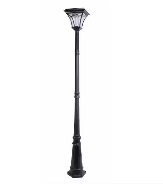 HS-L023 Cast Iron Street Light Pole | Triple-Head Victorian Design for Heritage Lighting,  Cast Iron Light Poles