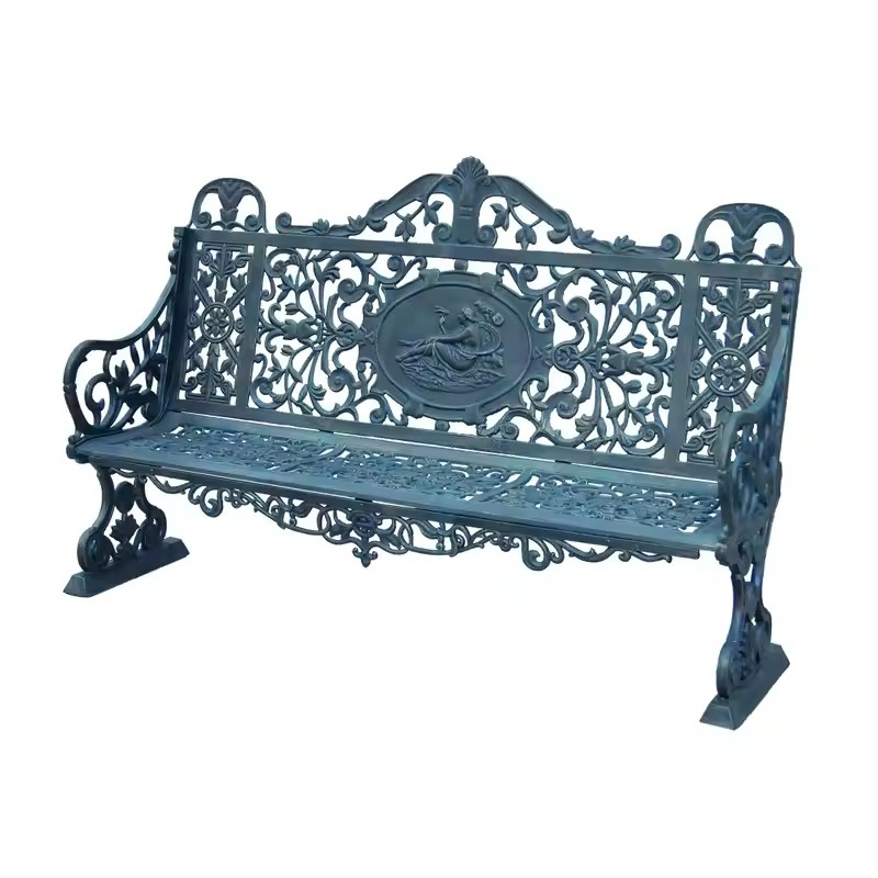 Outdoor Cast Aluminum Bench for Garden HS-B014, Cast Aluminum Bench