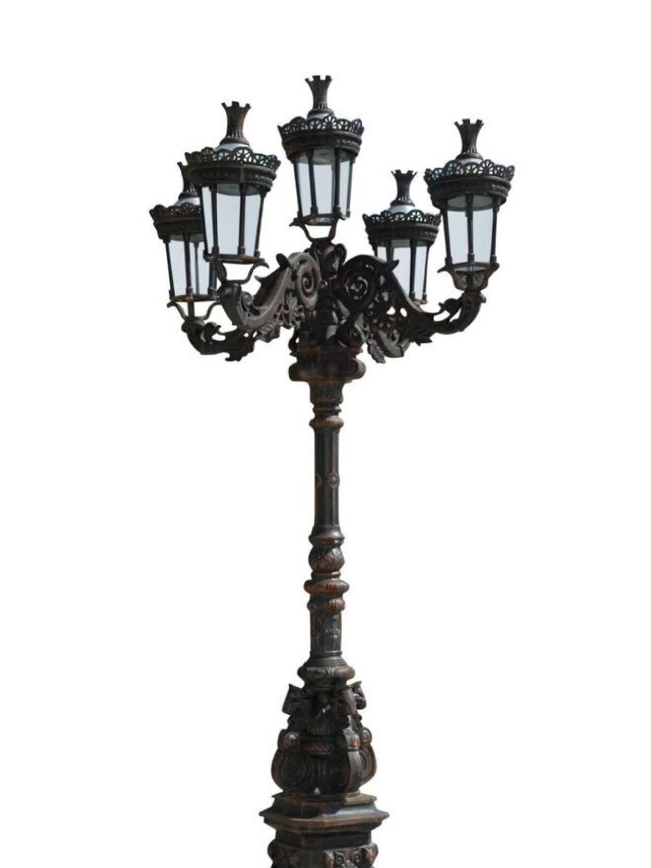 Cast Iron Street Light Poles HS-L027, Cast Iron Street Light Poles 