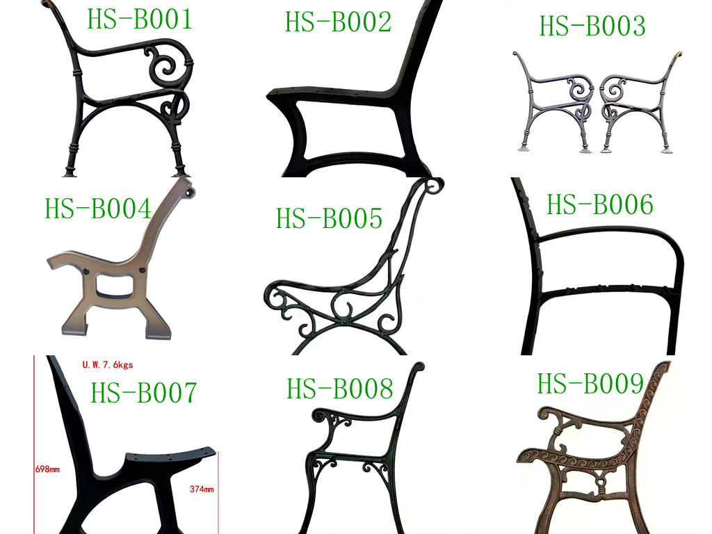 A gallery of different cast iron leg designs.