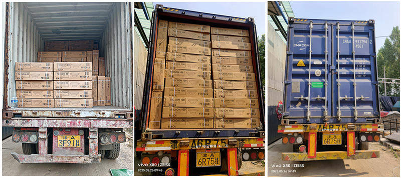 A bollard securely packed in a wooden crate, labeled for international shipping