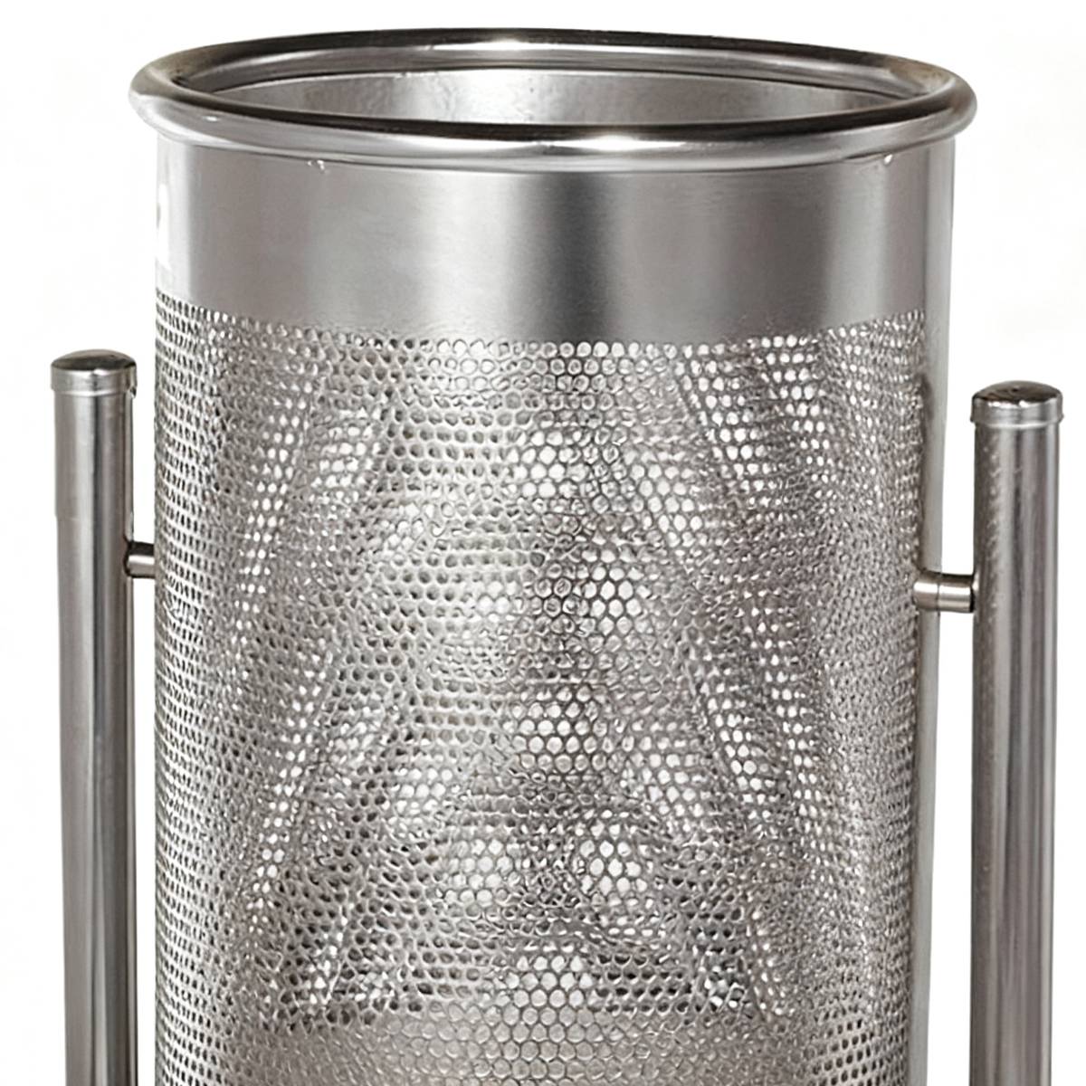 Papelera de Chapa de Acero HS-DS002 para Jardines Exteriores, papelera de acero exterior