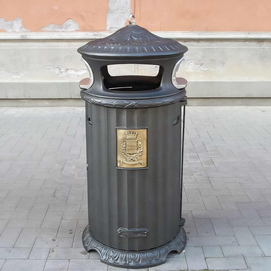 Metal waste bin