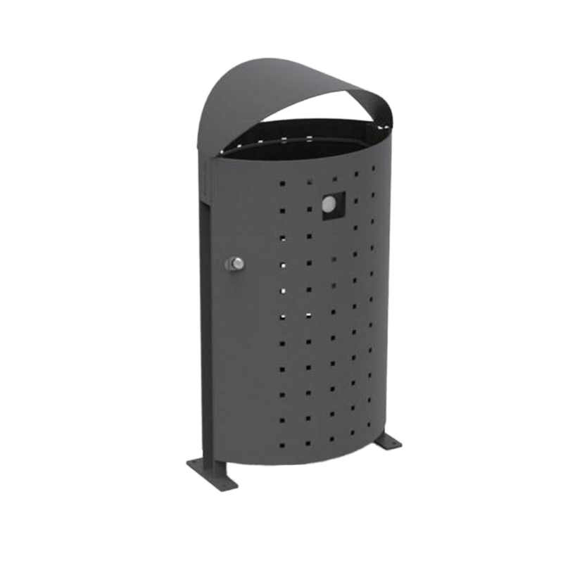 Cubo de Basura de Acero HS-DS003 – Diseño Moderno para Espacios Públicos, Cubo de basura de acero