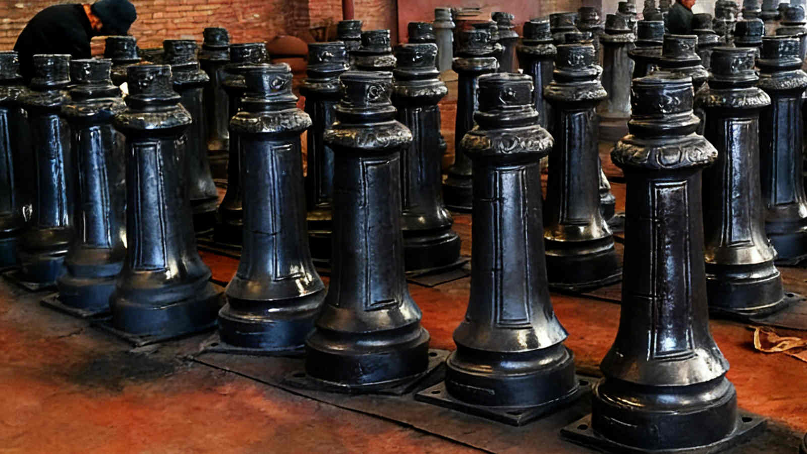 Premium Cast Iron Lamp Post: 3.6m Double-Arm Antique Street Light for Gardens