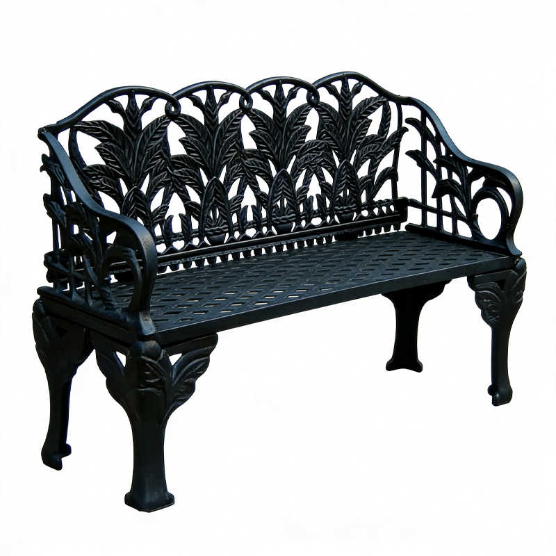 Outdoor Metal Bench HS-B020: Durable Elegance for Parks & Gardens,outdoor metal bench