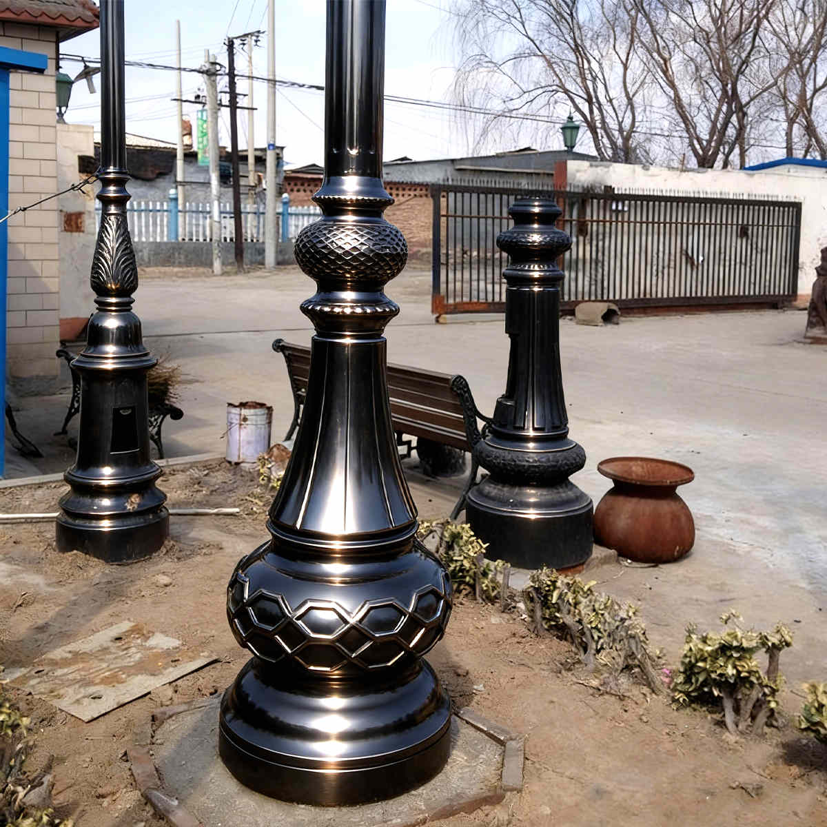 Enhance Algerian Landscapes with European Retro-Style Decorative Lamp Posts: A Case Study