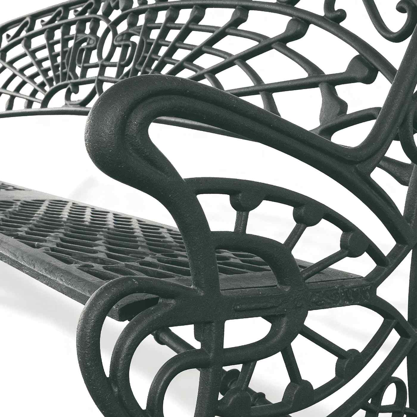 Art Nouveau Cast Iron Park Bench HS-B025: Timeless Durability for Municipal Landscapes, Cast Iron Park Bench