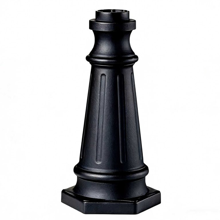 Hs L046 Cast Aluminum Lamp Post: Tapered Fluted Design For Infrastructure