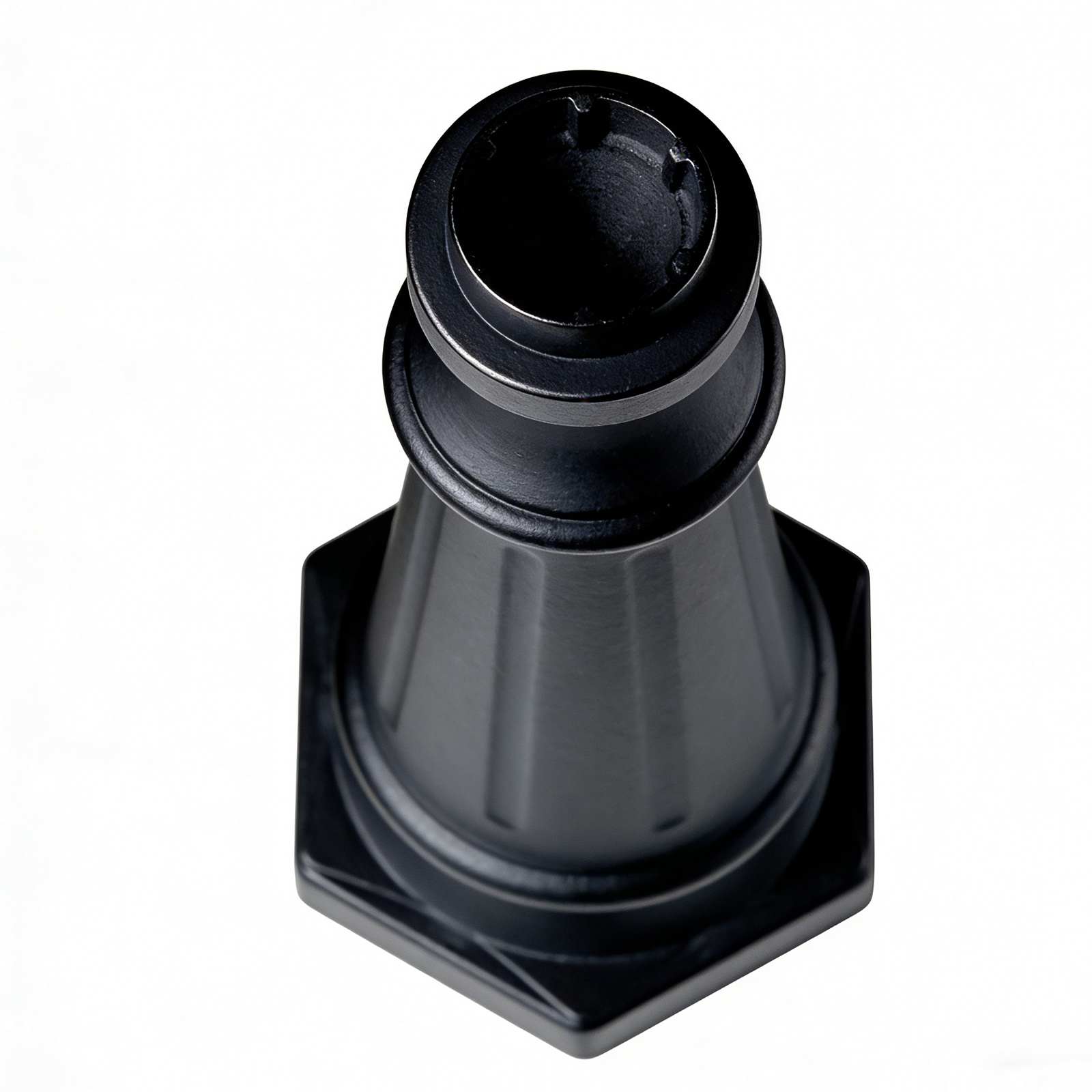 HS-L046 Cast Aluminum Lamp Post: Tapered Fluted Design for Infrastructure, one-piece cast aluminum construction