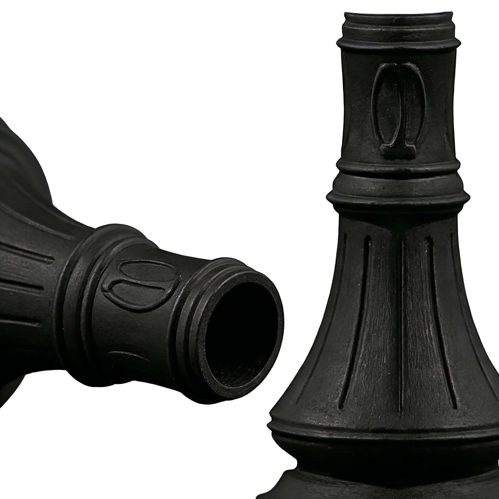 European Vintage Cast Aluminum Lamp Post Base HS-L048 for Durable Outdoor Lighting, European cast aluminum lamp post base