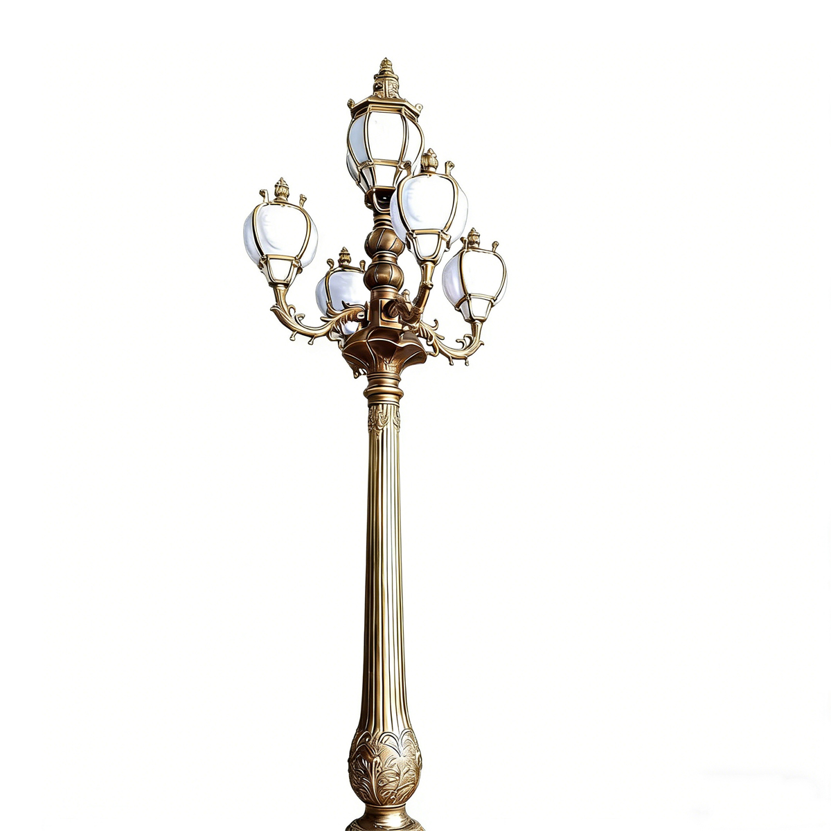 HS-L052 Vintage 5-Head Cast Aluminum Lamp – Timeless European Design