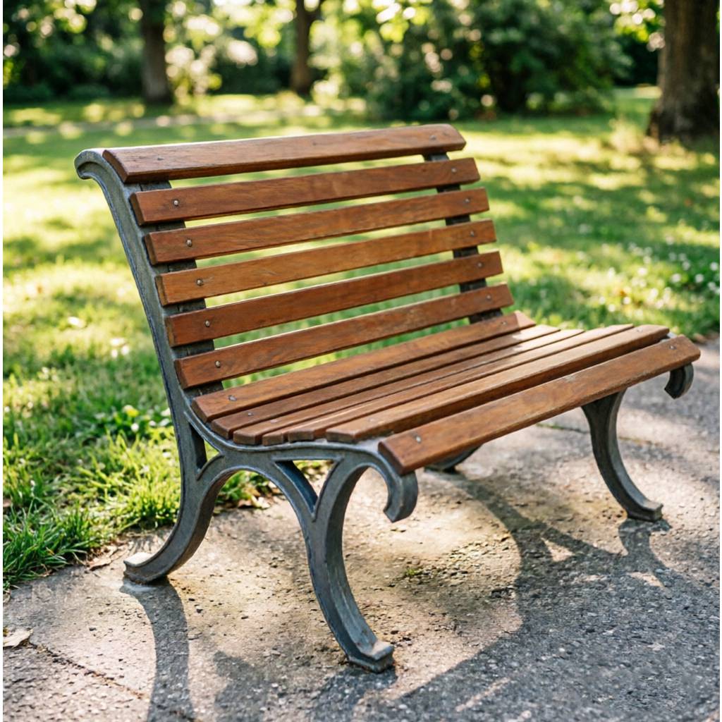 HS-B033 Cast Iron Bench Leg for Robust Benches, cast iron bench leg