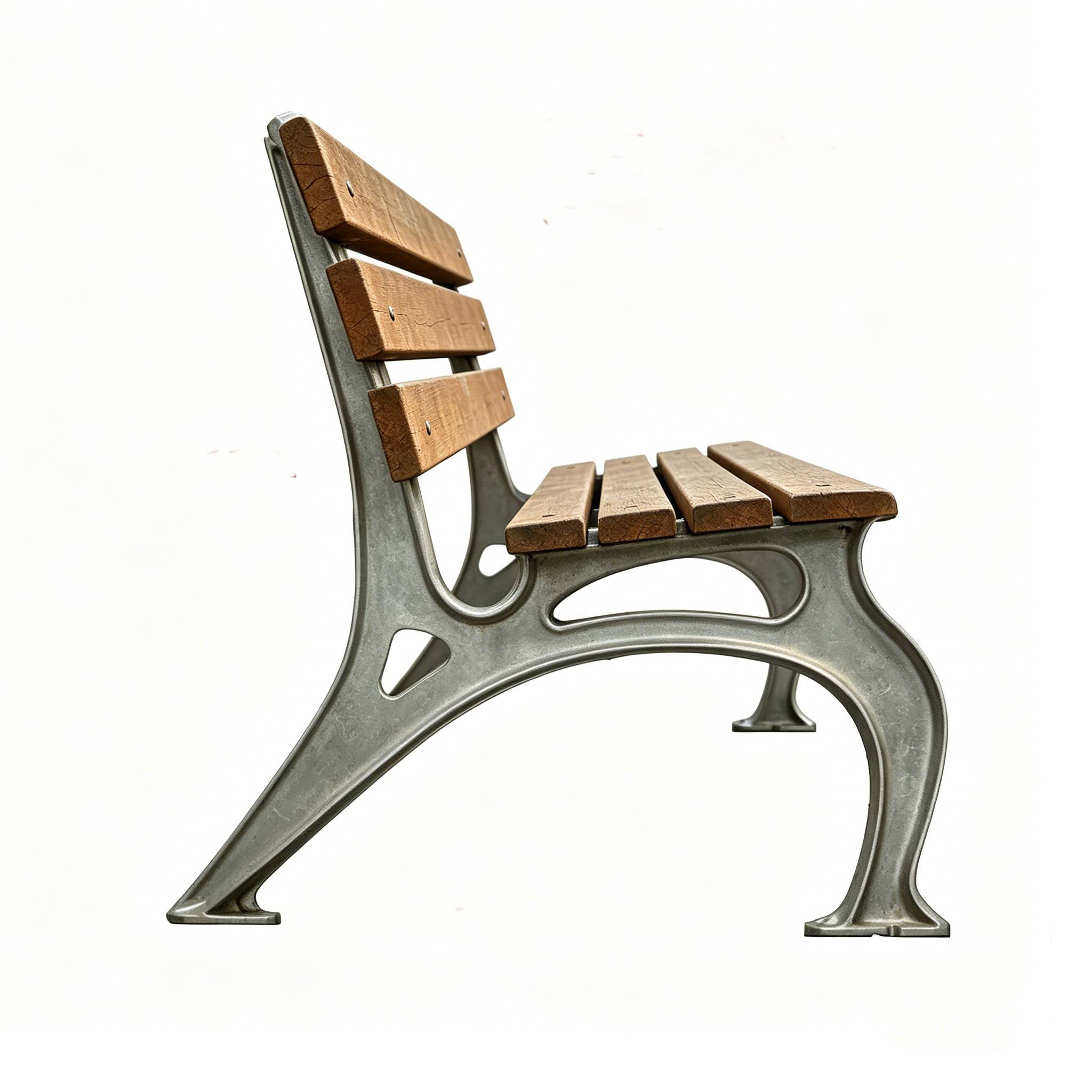 HS-B037 Sculptural Cast Iron Bench Frame | Modern Design, sculptural cast iron bench frame