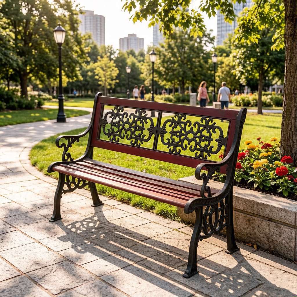 HS-B041 Hybrid Municipal Bench for Public Spaces, hybrid municipal bench