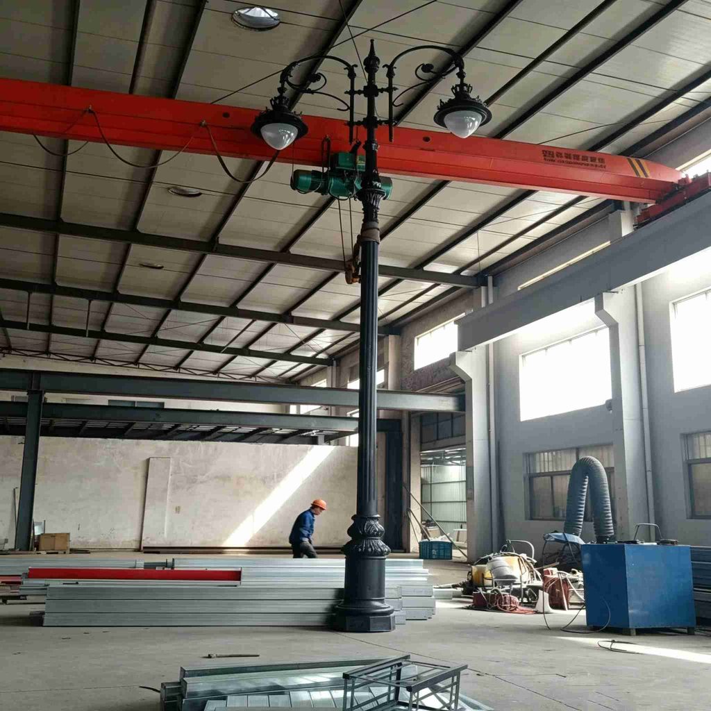 Hs L053 European Cast Iron Lamp Post – Industrial Outdoor Lighting