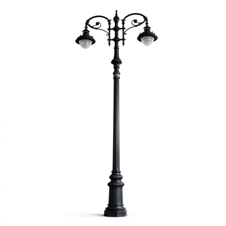 Hs L053 European Cast Iron Lamp Post – Industrial Outdoor Lighting